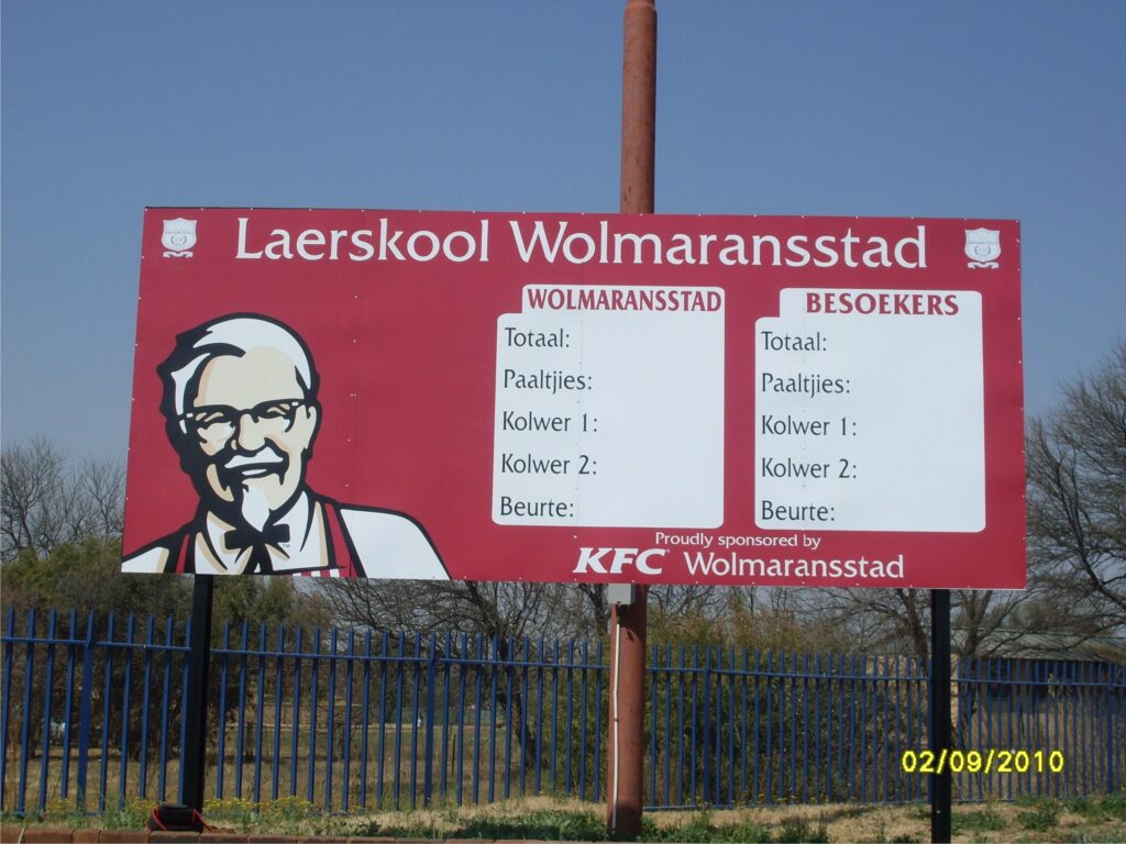 Wolmaransstad scoreboard
